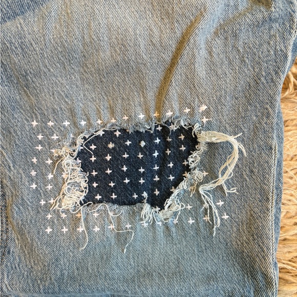 Old Navy Slouchy Jeans with Patch 14P - Picture 2 of 5